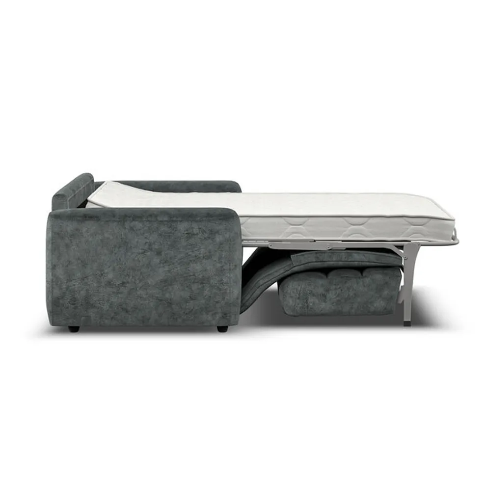 COHEN 3 Seater Sofa Bed Dapple Grey Fabric - Image 6