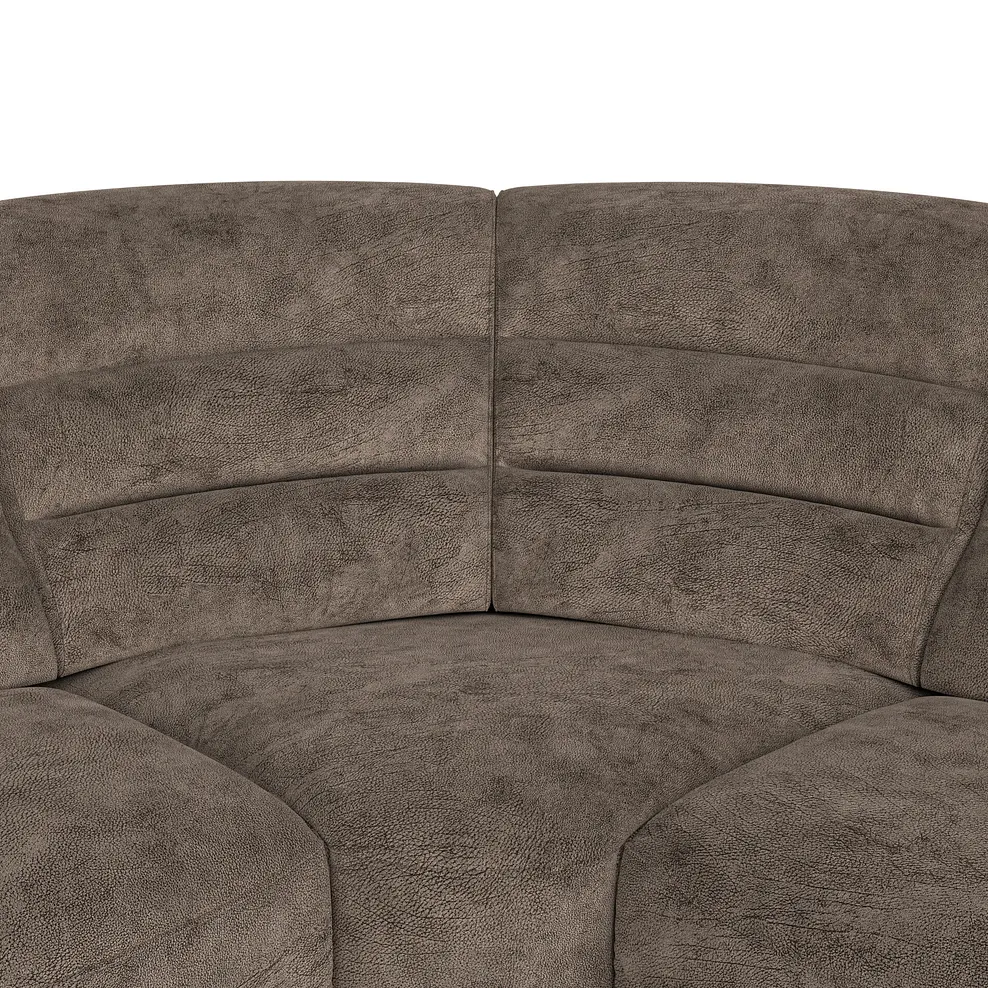 COHEN Large Corner Recliner with Right Hand Sofa Bed Dapple Chocolate Fabric - Image 9