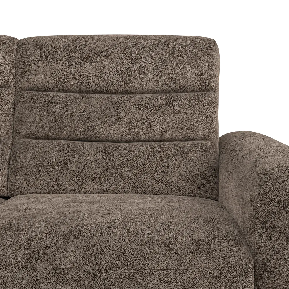 COHEN Large Corner Recliner with Right Hand Sofa Bed Dapple Chocolate Fabric - Image 10