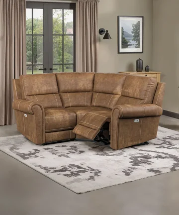 COLORADO Modular 3 Seat Corner Recliner Ranch Brown Fabric