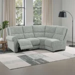 COLORADO Modular 4 Seat Left Hand Corner Recliner Hopsack Platinum Fabric