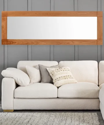 SERENA 180CM WALL MIRROR Natural Solid Oak