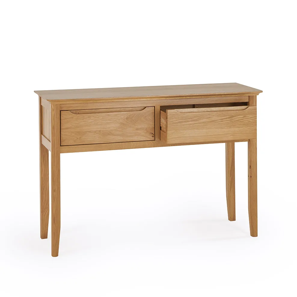COPENHAGEN Console Table Natural Solid Oak - Image 4
