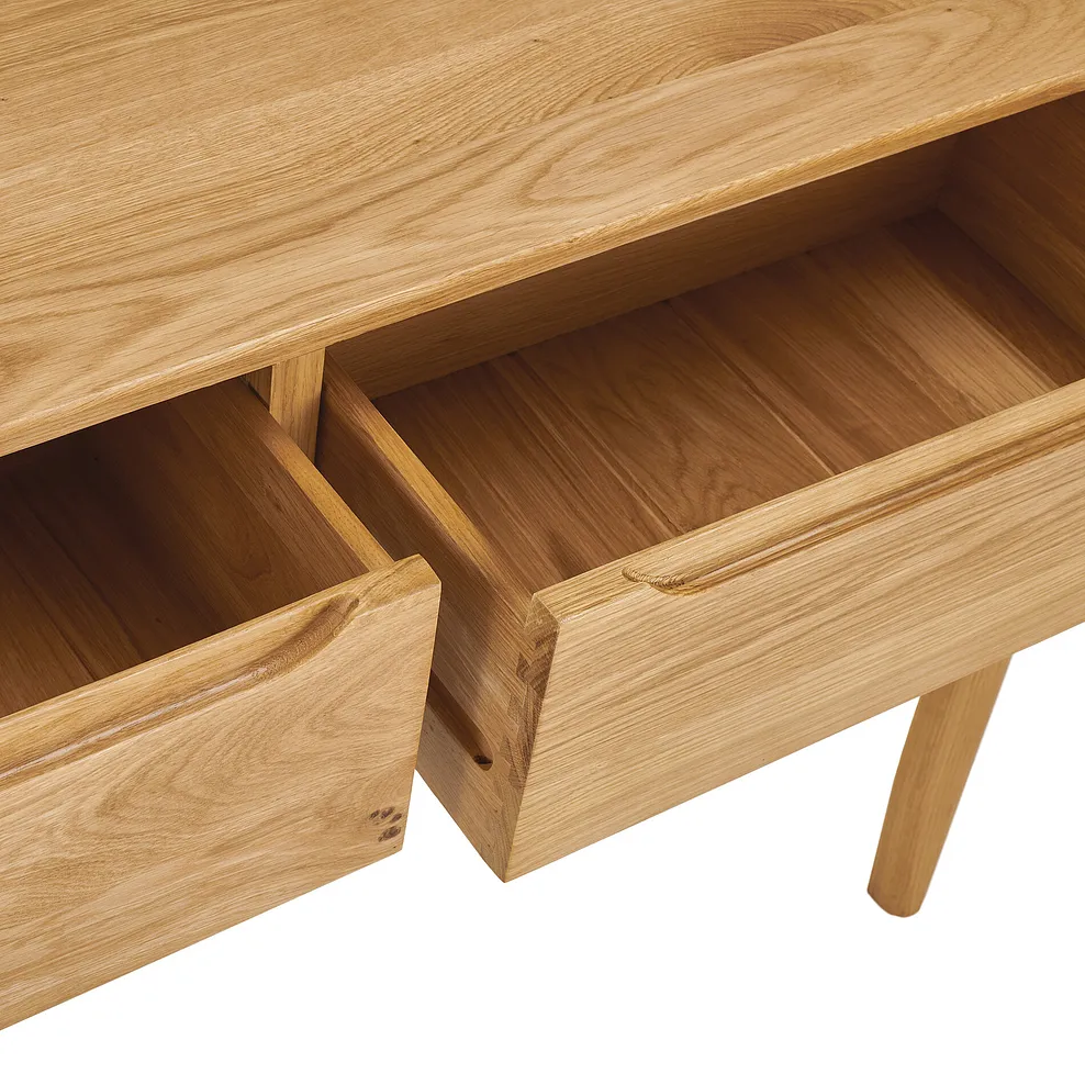 COPENHAGEN Console Table Natural Solid Oak - Image 9