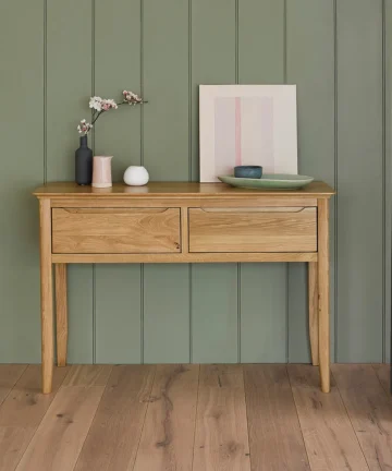 COPENHAGEN Console Table Natural Solid Oak