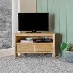 COPENHAGEN Corner TV Unit Natural Solid Oak