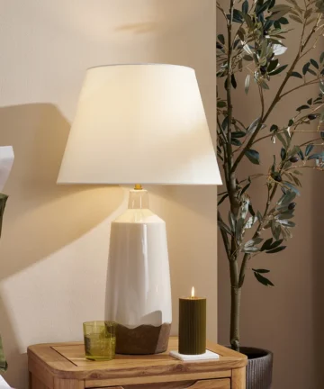 CAVENDISH TABLE LAMP Cream & Natural Ceramic