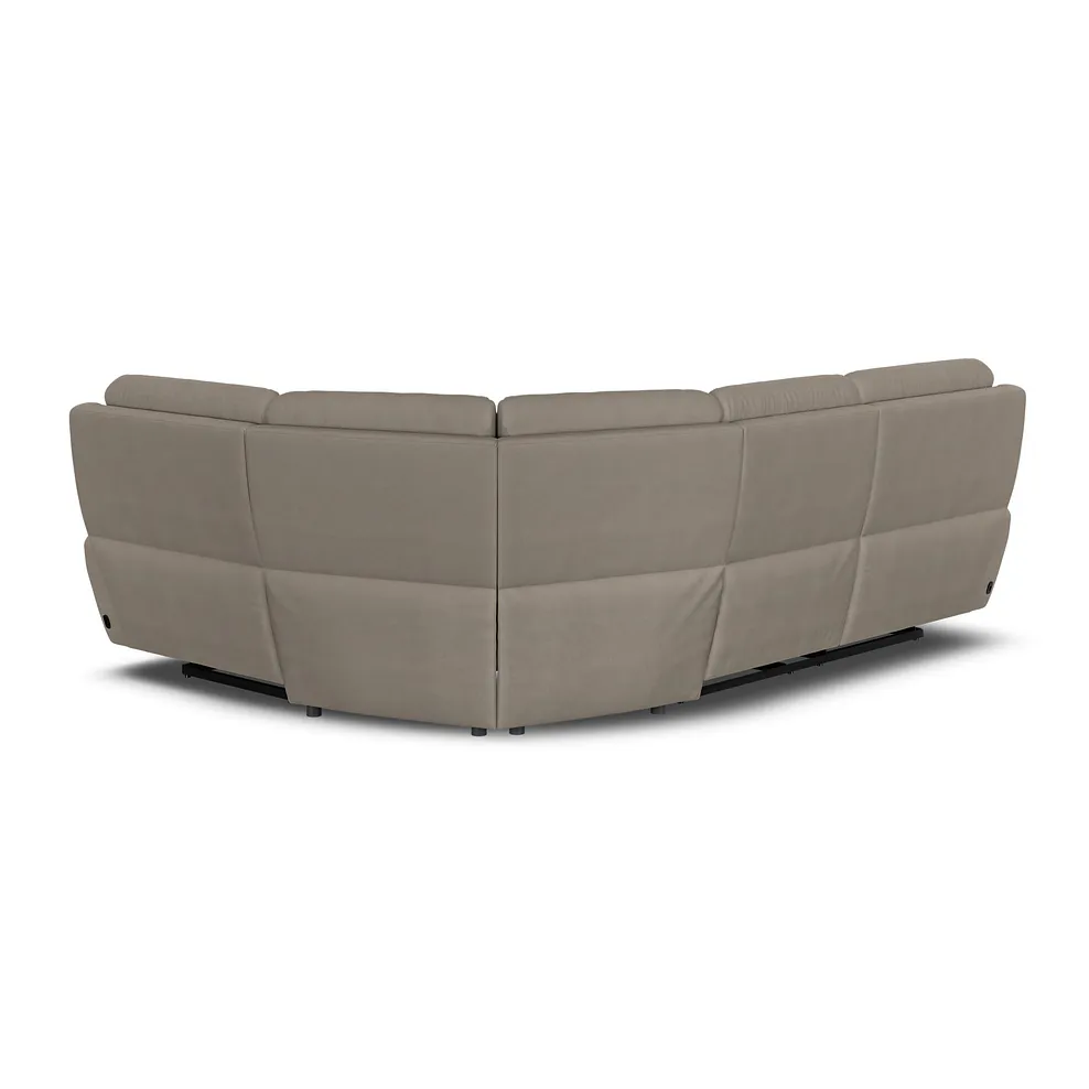 DALTON Corner Electric Recliner Left Hand Bella Latte Fabric - Image 9