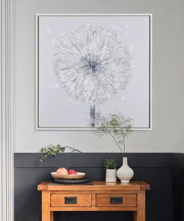 DANDELION WALL ART Off-White Frame