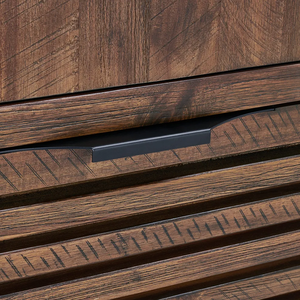 DETROIT Double Wardrobe Solid Hardwood & Metal - Image 7