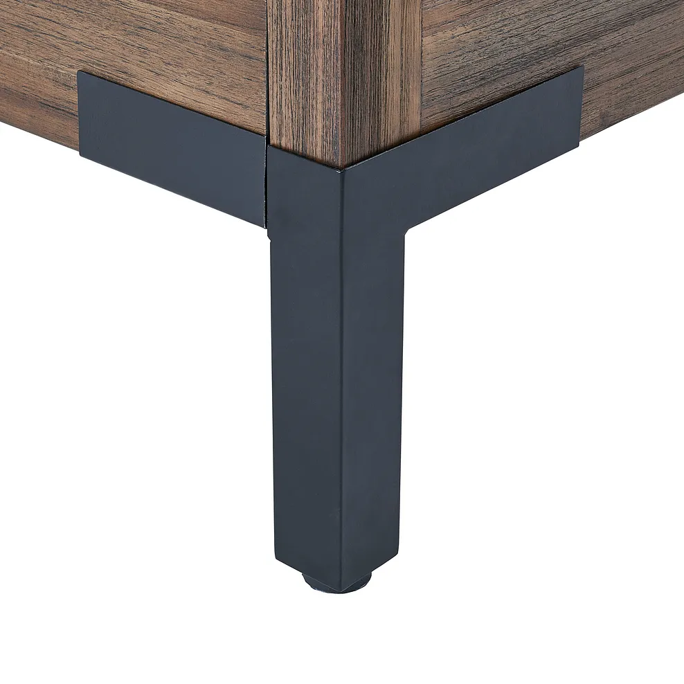 DETROIT Double Wardrobe Solid Hardwood & Metal - Image 8