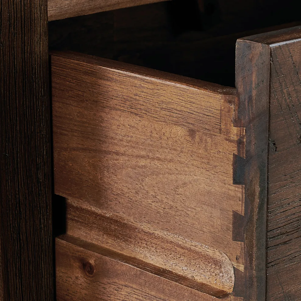 DETROIT Double Wardrobe Solid Hardwood & Metal - Image 9