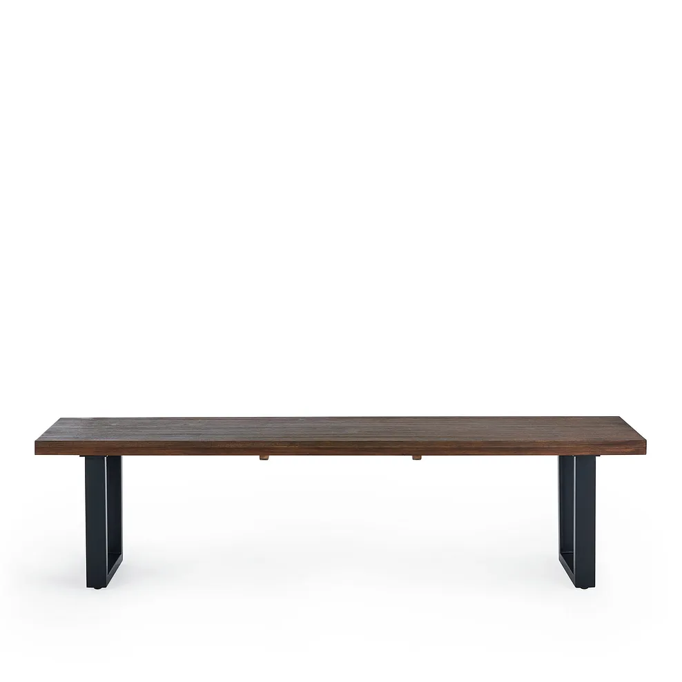 DETROIT Dining Set with 2 Chairs and 1 Bench Solid Hardwood and Metal - Image 5