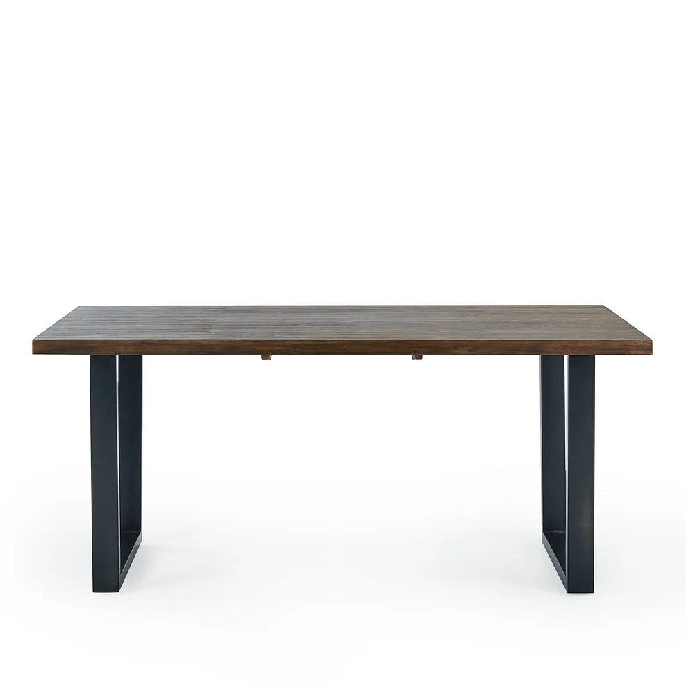 DETROIT Dining Set with 2 Chairs and 1 Bench Solid Hardwood and Metal - Image 3