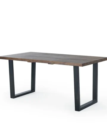 DETROIT Dining Set with 2 Chairs and 1 Bench Solid Hardwood and Metal