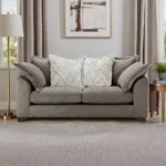 DEWSBURY 3 Seater Pillow Back Sofa Mocha Fabric