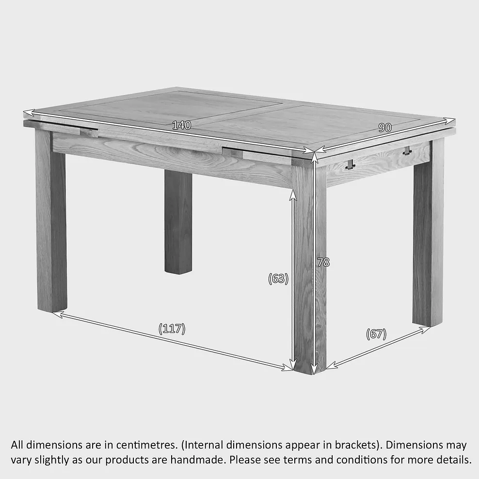 DORSET Extending Dining Set with 4 Chairs Natural Oak - Image 5