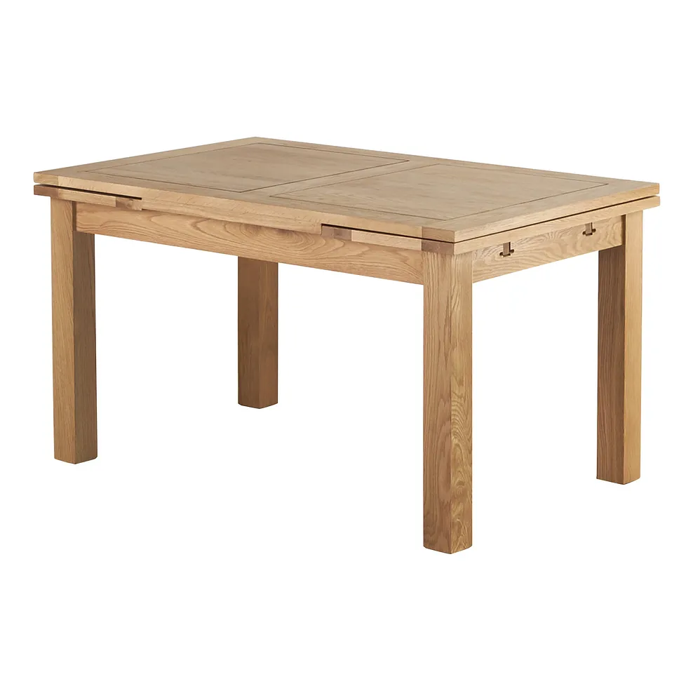 DORSET 4ft 7" Extending Dining Table with 6 Chairs Natural Solid Oak - Image 4