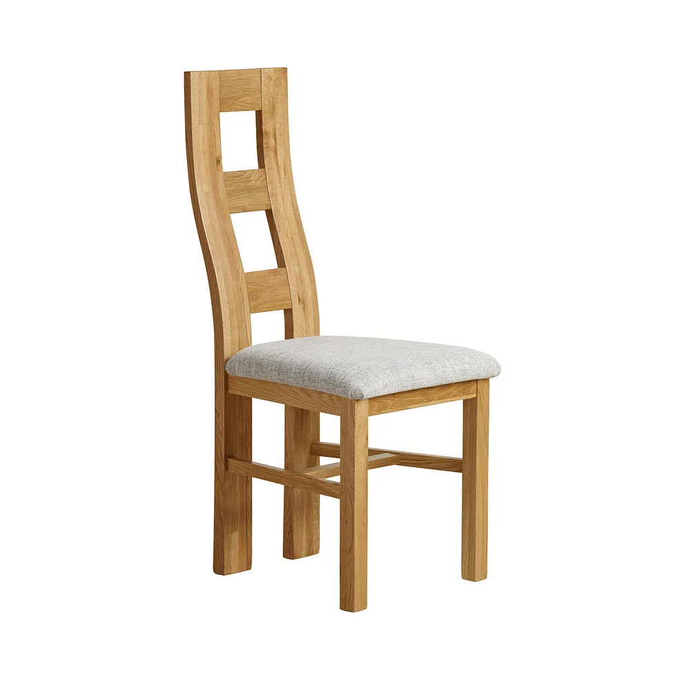 DORSET 4ft 7" Extending Dining Table with 6 Chairs Natural Solid Oak - Image 3