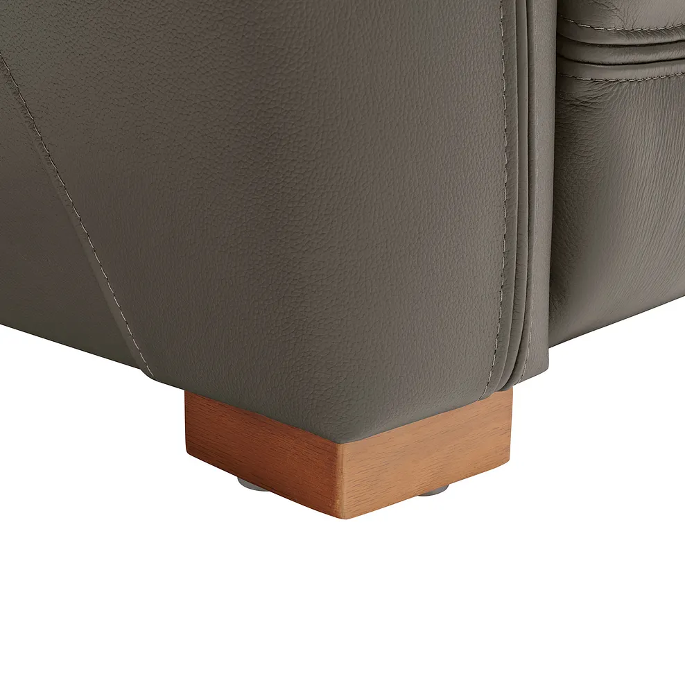 DUNE Electric Recliner Armchair with Power Headrest Elephant Grey Leather - Image 14