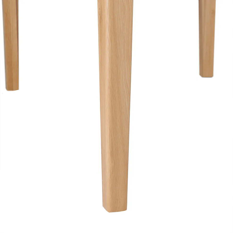 DURHAM Dining Set with 4 Chairs Natural Oak - Image 5