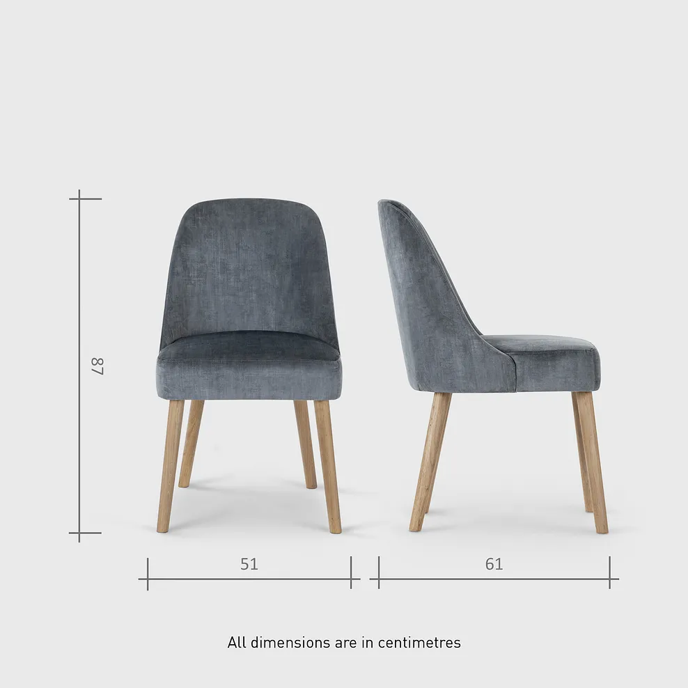 DURHAM Dining Set with 4 Chairs Natural Oak - Image 9