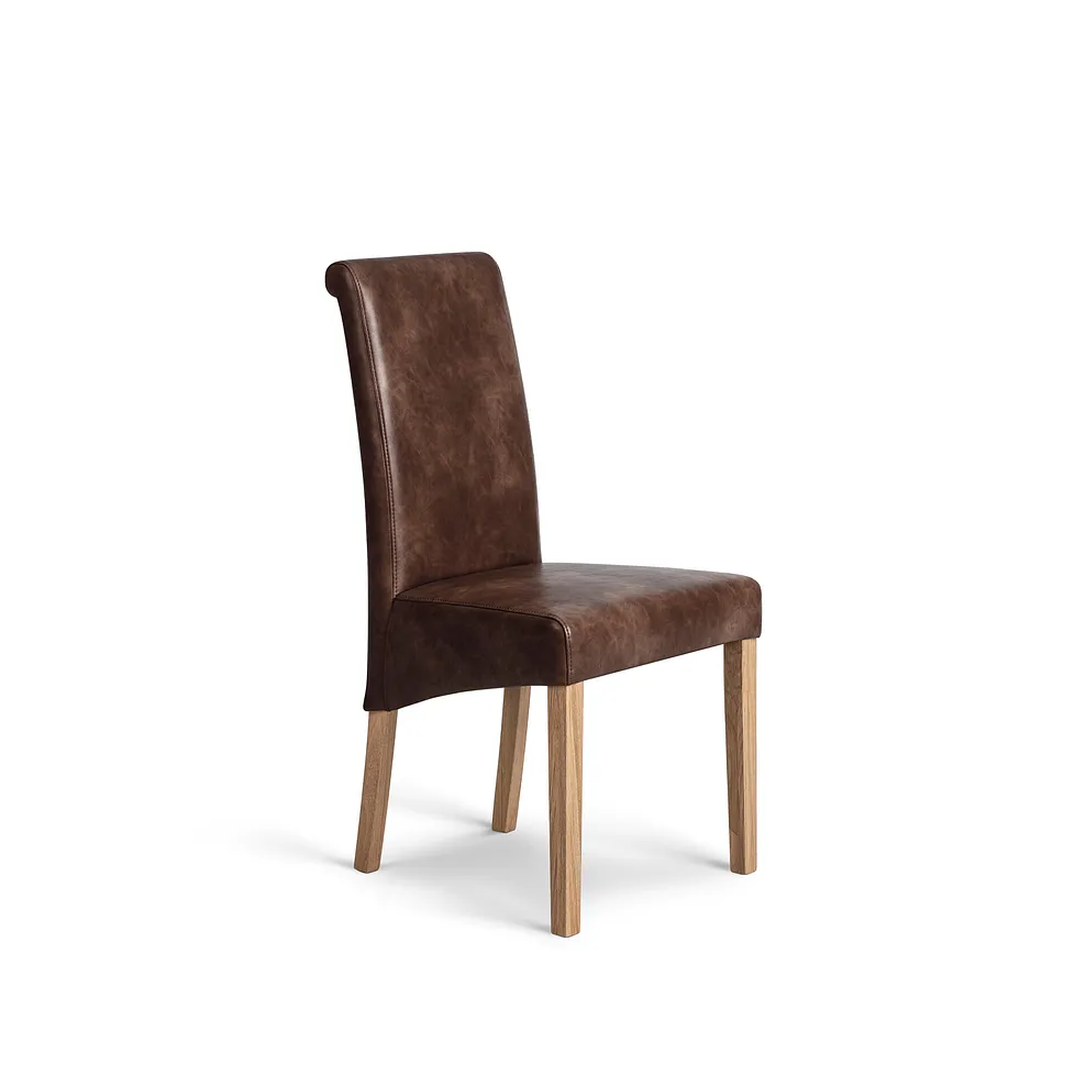 DURHAM Dining Set with 4 Chairs Natural Oak - Image 6