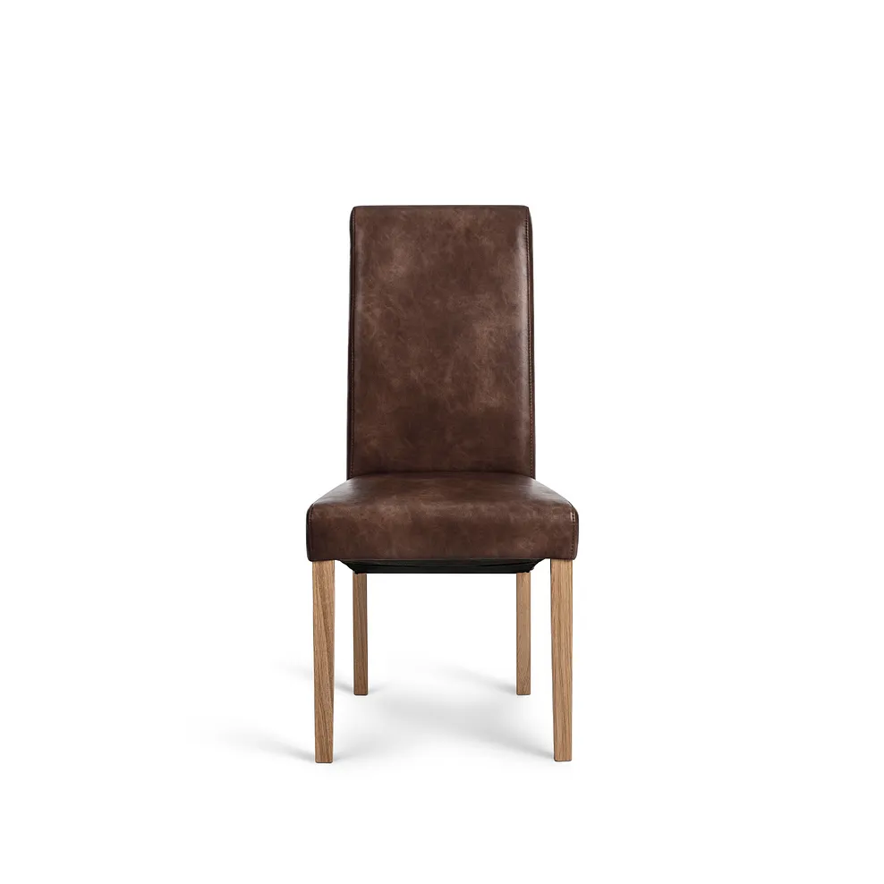 DURHAM Dining Set with 4 Chairs Natural Oak - Image 7