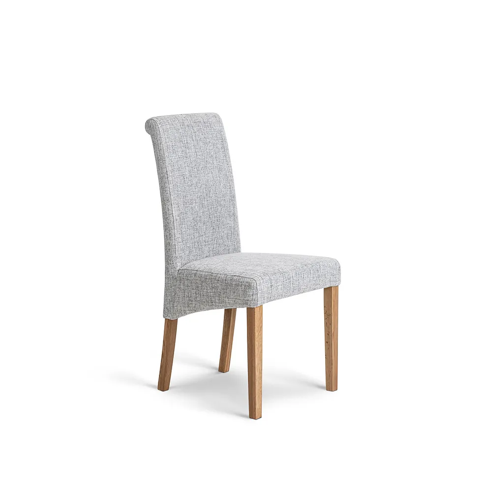 DURHAM Dining Set with 4 Chairs Natural Oak - Image 6