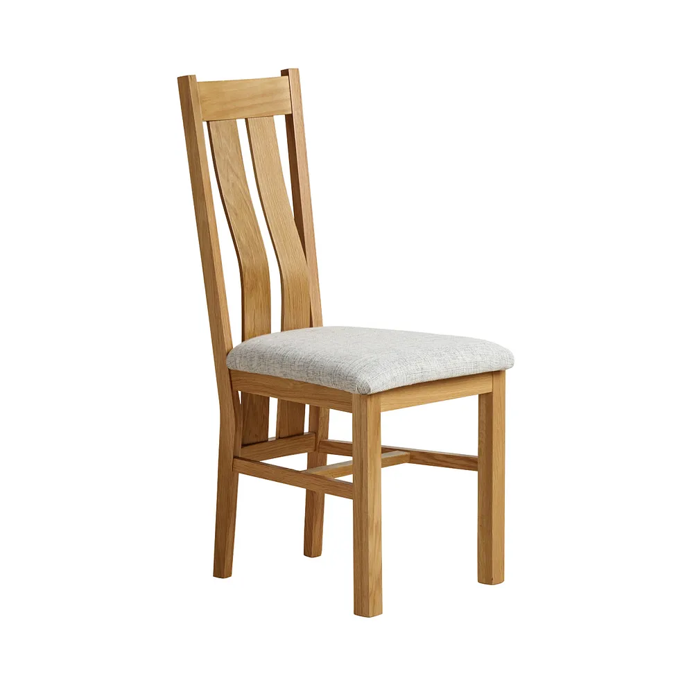DURHAM Dining Set with 6 Chairs Natural Oak - Image 6