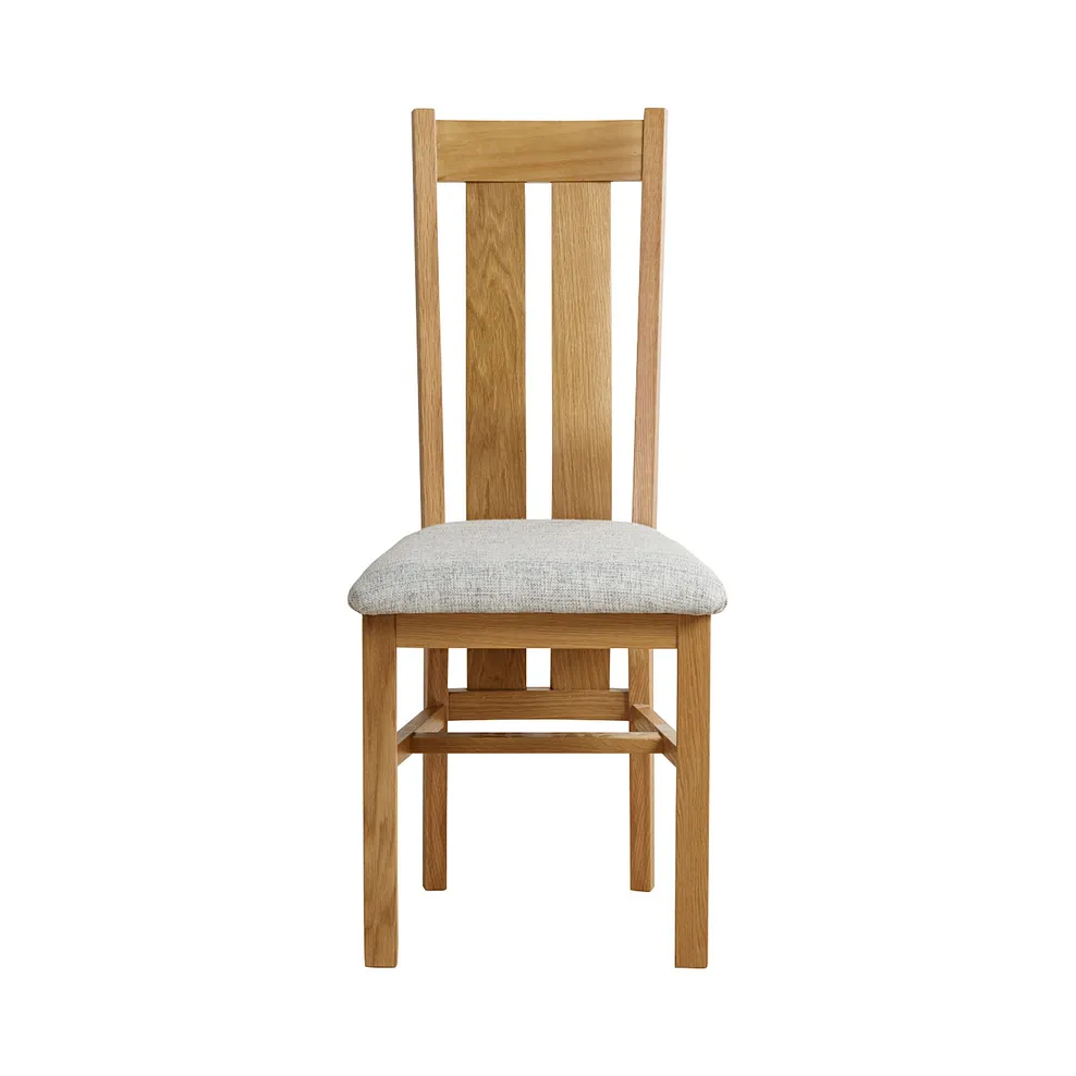 DURHAM Dining Set with 6 Chairs Natural Oak - Image 7