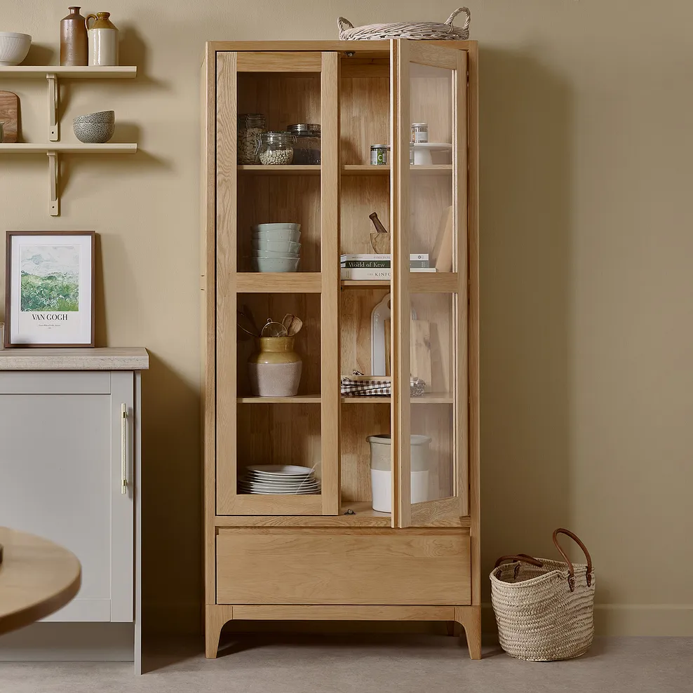 DURHAM Display Cabinet Natural Oak