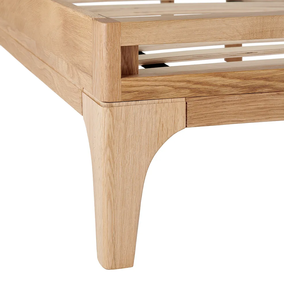 DURHAM King-Size Bed Natural Oak - Image 9