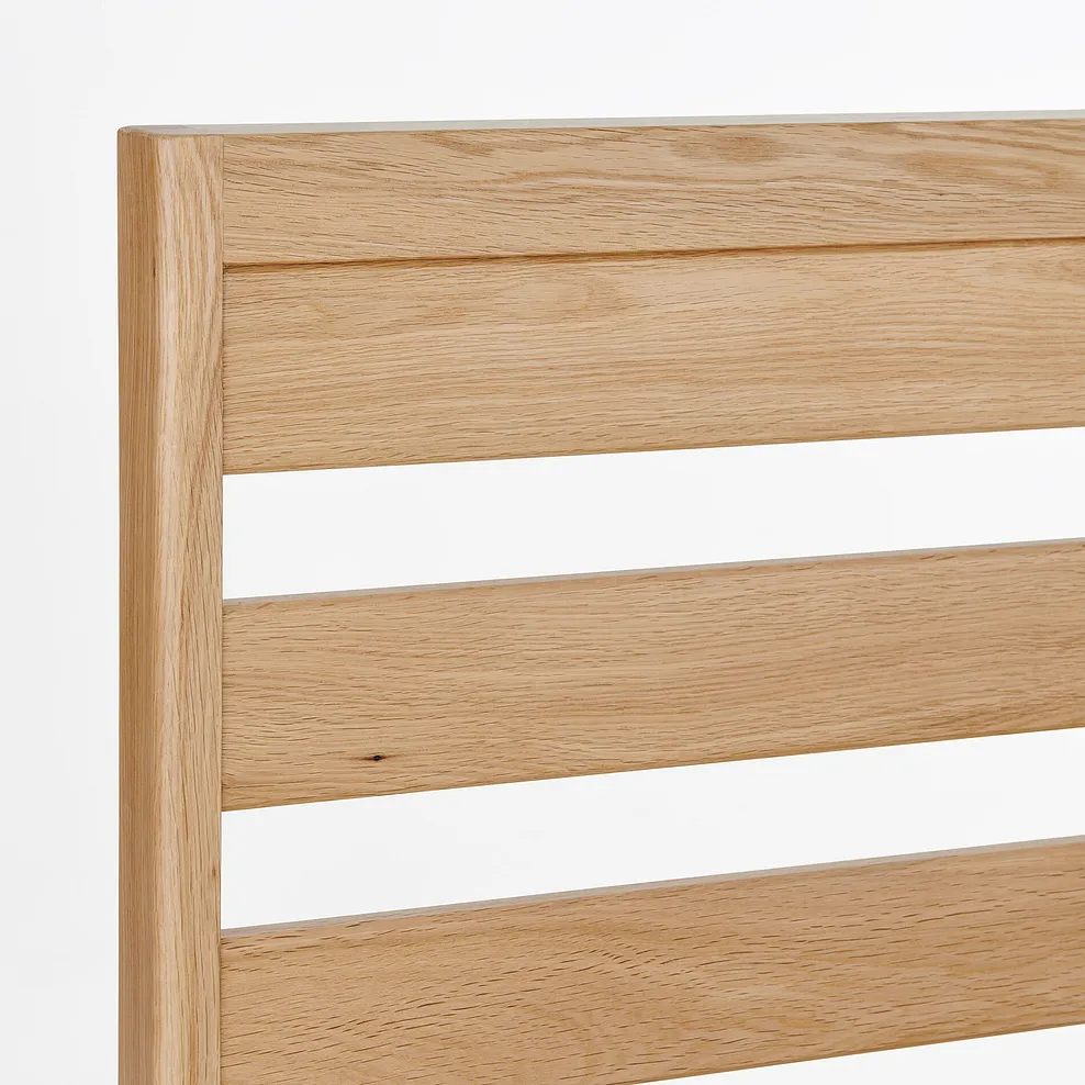 DURHAM King-Size Bed Natural Oak - Image 7
