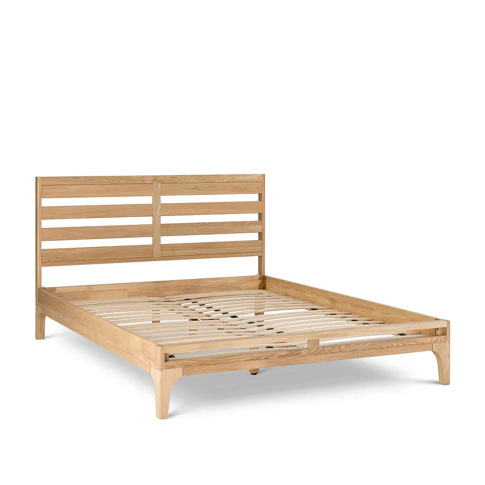 DURHAM King-Size Bed Natural Oak - Image 4