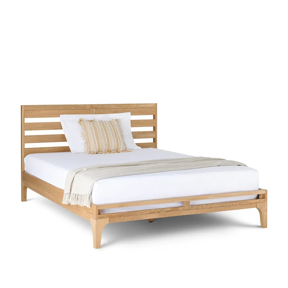 DURHAM King-Size Bed Natural Oak - Image 2