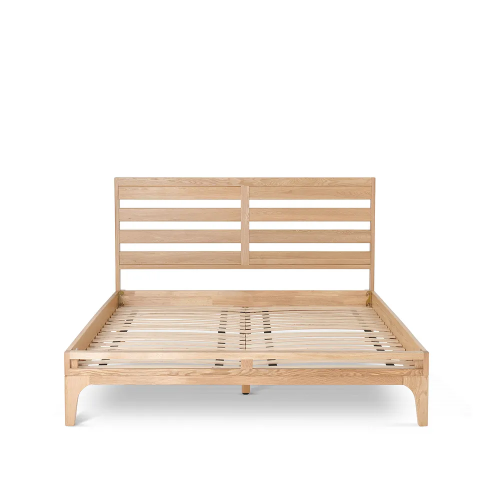 DURHAM King-Size Bed Natural Oak - Image 5