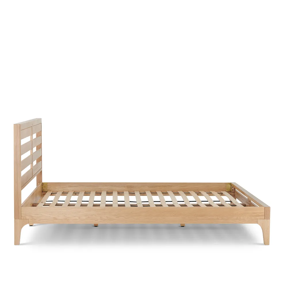 DURHAM King-Size Bed Natural Oak - Image 6