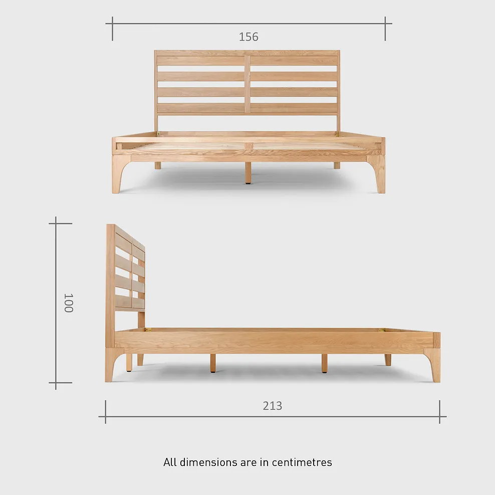DURHAM King-Size Bed Natural Oak - Image 10