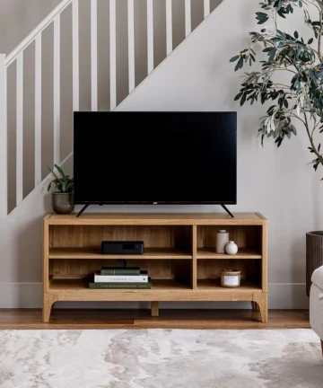 DURHAM Large TV Unit Natural Oak
