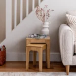 DURHAM Nest of Tables Natural Oak