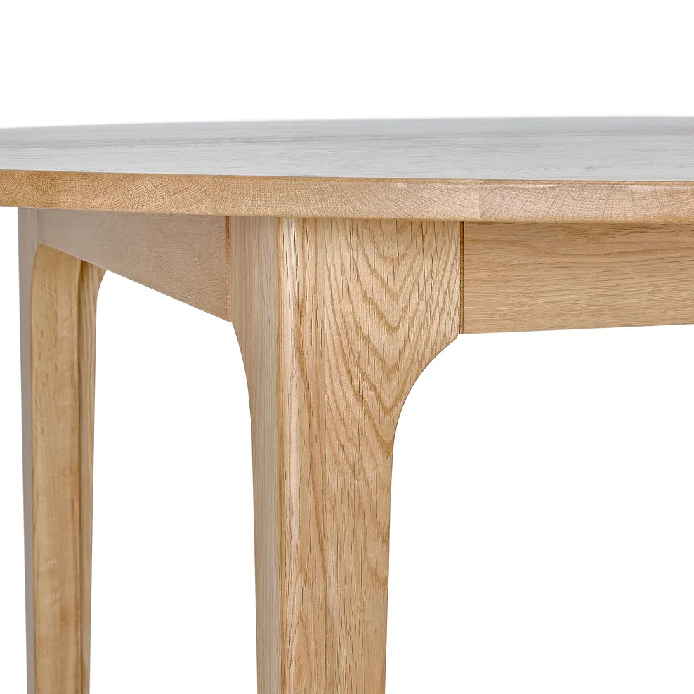 DURHAM Round Dining Table Natural Oak - Image 9