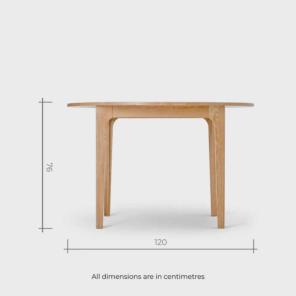 DURHAM Round Dining Table Natural Oak - Image 10