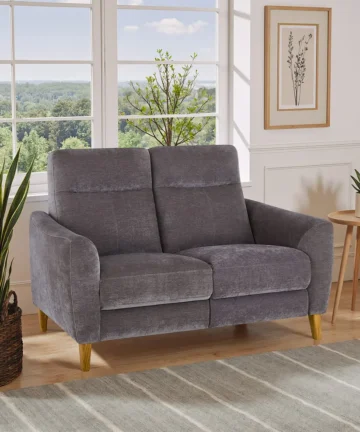 DYLAN 2 Seater Static Sofa Amigo Granite Fabric