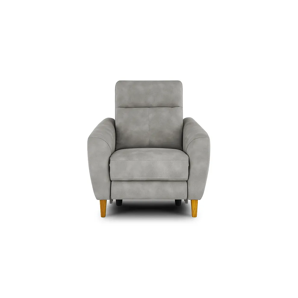 DYLAN Electric Recliner Armchair Oxford Grey Fabric - Image 7