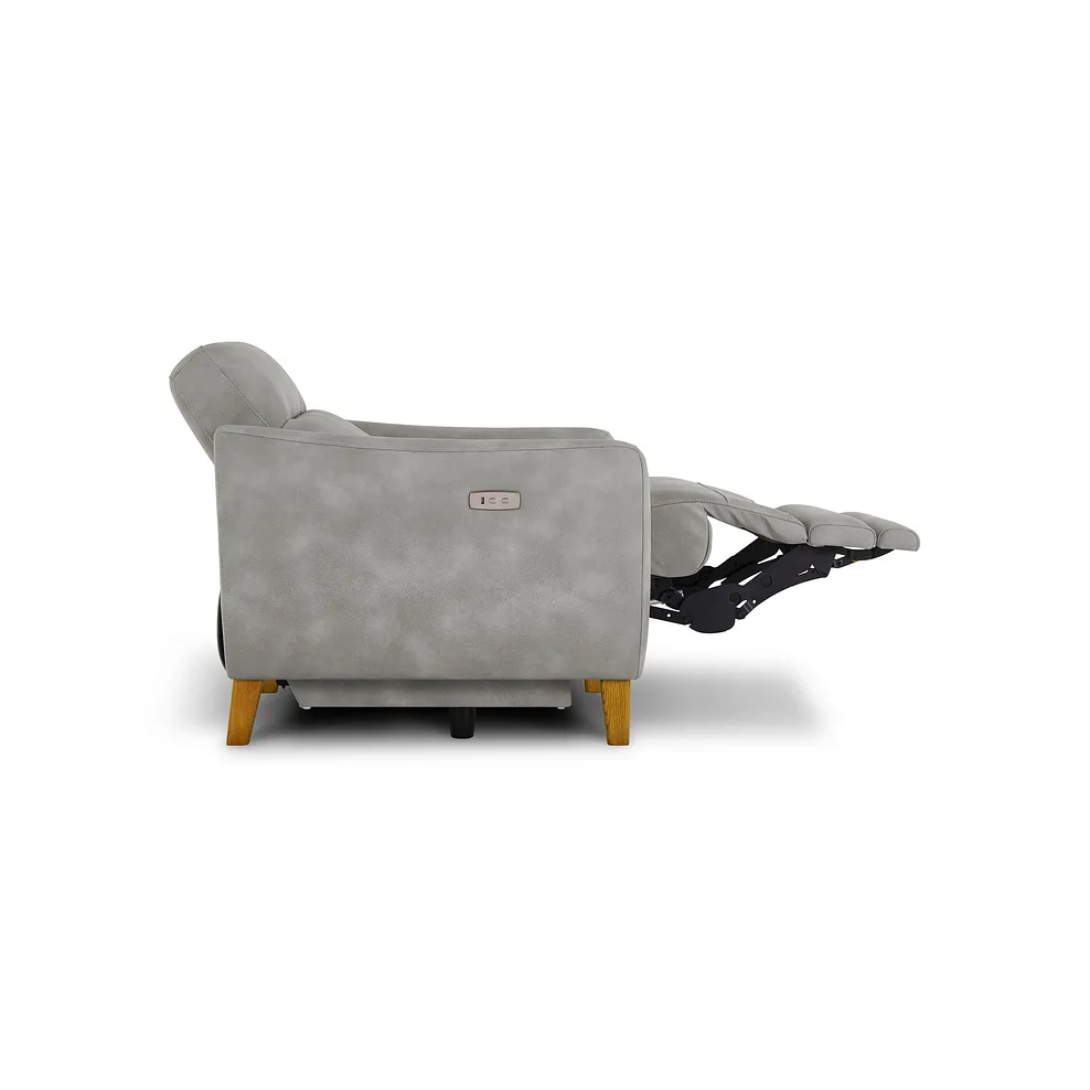 DYLAN Electric Recliner Armchair Oxford Grey Fabric - Image 11