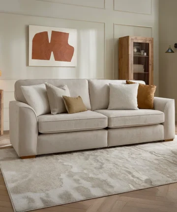 EASTLEY 4 Seater Sofa Limoge Beige Fabric