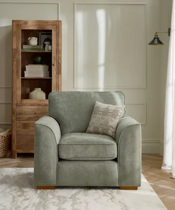EASTLEY Armchair Limoge Green Fabric