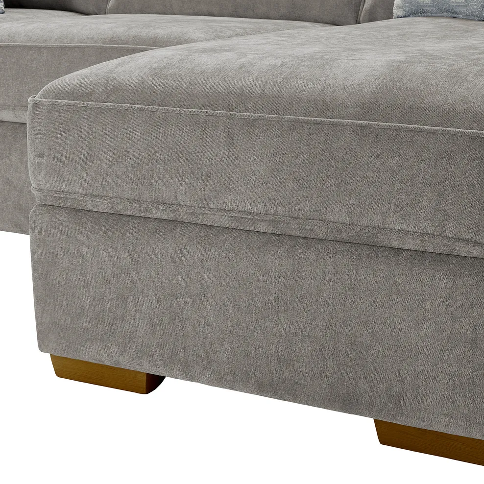 EASTLEY Left Hand Chaise Sofa Limoge Fog Fabric - Image 12