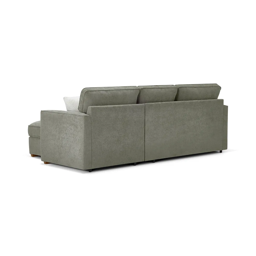 EASTLEY Right Hand Chaise Sofa with Storage Limoge Green Fabric - Image 10